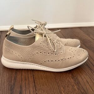 Cole Haan Like New Beige Knit Sneakers